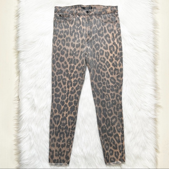 SOLD-Joe’s Raw Hem Leopard Print Skinny Ankle Jeans - Picture 3 of 11